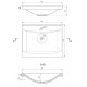 KAST Femida  Раковина на стільницю 595*475 мм, біла KS000907